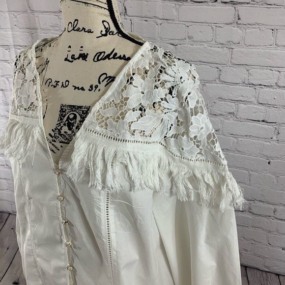 Beautiful White Lace 3X Plus Size Blouse - NWT - Picture 2 of 5